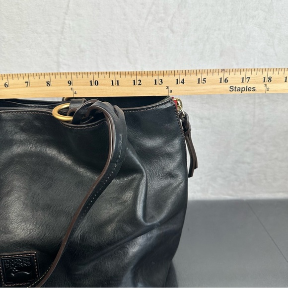 Dooney & Bourke Florentine Large Zip Barlow Leather Shoulder Handbag Black - Picture 10 of 16